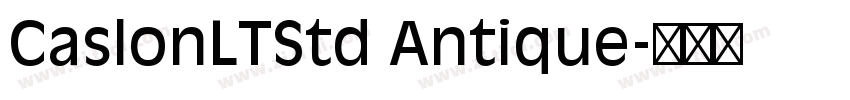 CaslonLTStd Antique字体转换